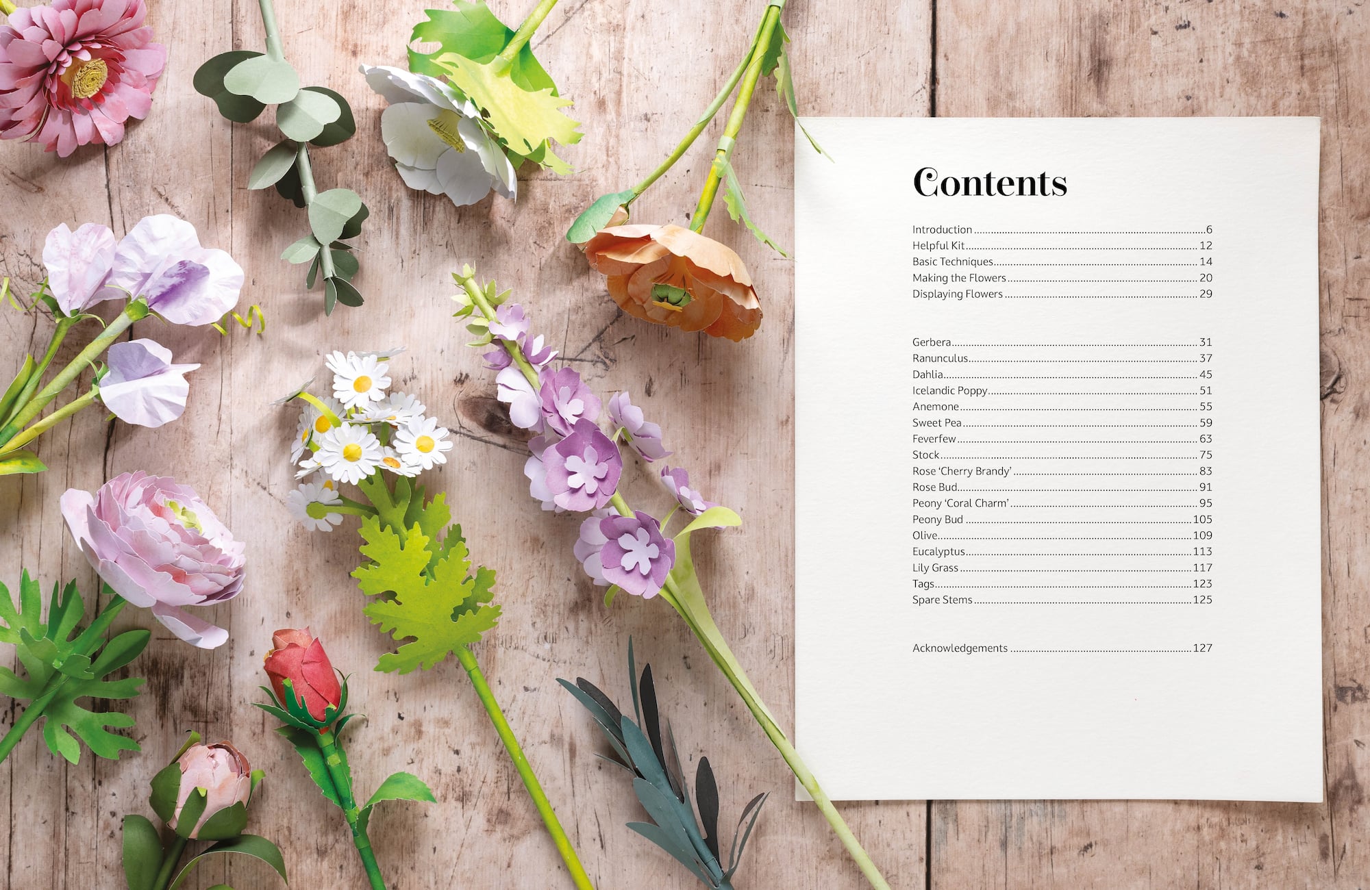 The Bouquet in a Book: Pre-Punched Pages to Press Out & Make